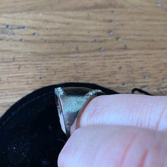 Vintage black and silver ring size 8 - Picture 3 of 6